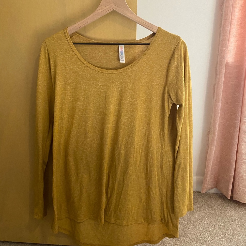 Lularoe mustard yellow top